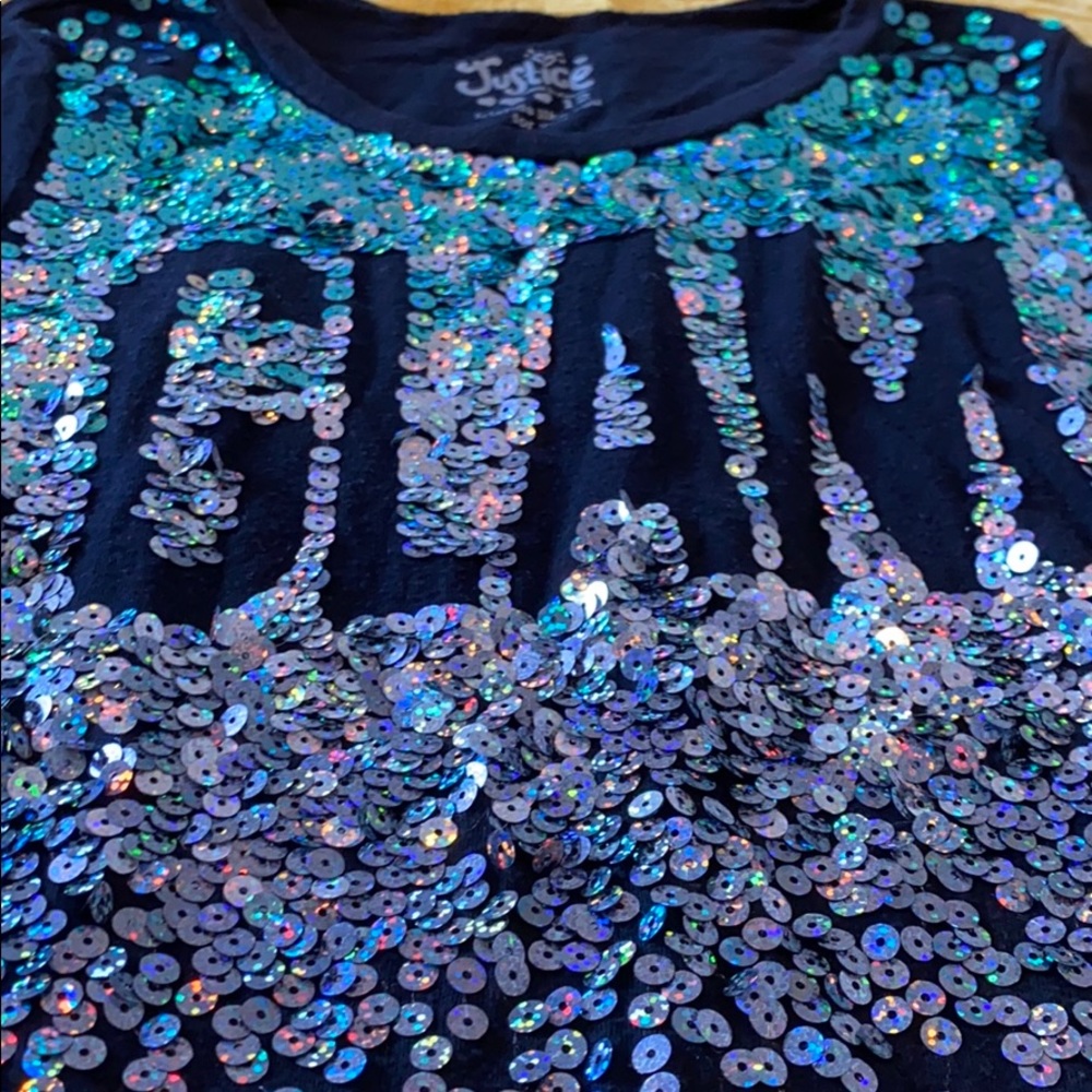 Girls sequin glam shirt